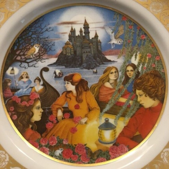 The Grimm’s Fairy Tales Porcelain Plate The Twelve Dancing Princesses RARE 1978 - Picture 3 of 6
